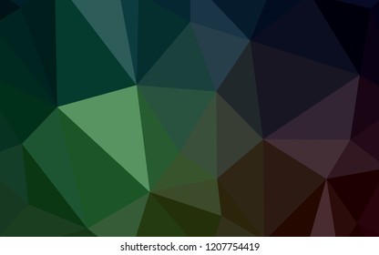 Dark Green vector polygonal template. Polygonal abstract illustration with gradient. Brand new style for your business design.