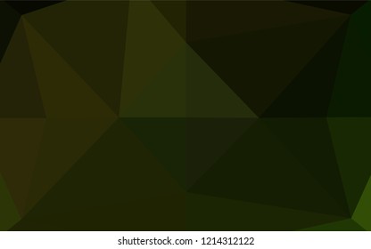 Dark Green vector polygonal template. An elegant bright illustration with gradient. The best triangular design for your business.