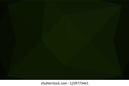 Dark Green vector polygonal template. Geometric illustration in Origami style with gradient.  The best triangular design for your business.