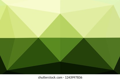 Dark Green vector polygonal template. Creative illustration in halftone style with gradient. A new texture for your design.