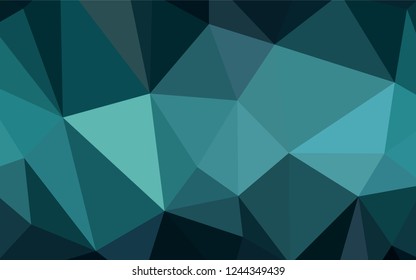 Dark Green vector polygonal template. A sample with polygonal shapes. Textured pattern for your backgrounds.