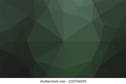 Dark Green vector polygonal template. Shining colored illustration in a Brand new style. The polygonal design can be used for your web site.