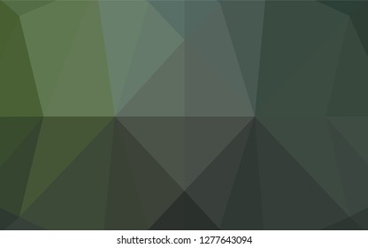 Dark Green vector polygonal template. A completely new color illustration in a vague style. A completely new design for your business.