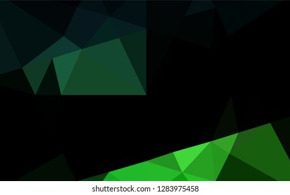 Dark Green vector polygonal template. A completely new color illustration in a vague style. A completely new template for your business design.