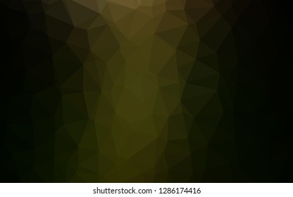 Dark Green vector polygonal template. Shining illustration, which consist of triangles. Triangular pattern for your business design.