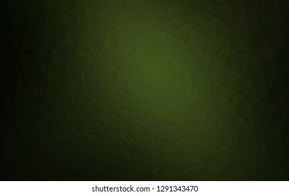Dark Green vector polygonal template. Shining colored illustration in a Brand new style. Completely new design for your business.