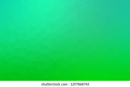 Dark Green vector polygonal template. Colorful illustration in polygonal style with gradient. Brand new design for your business.