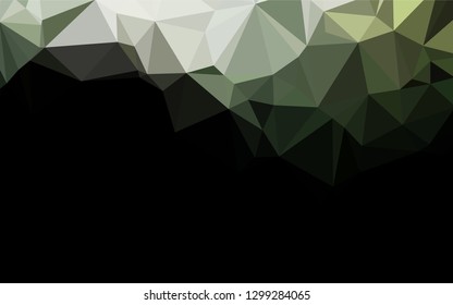 Dark Green vector polygonal template. Creative illustration in halftone style with gradient. A completely new design for your business.