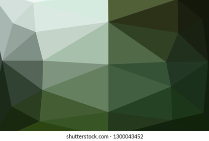 Dark Green vector polygonal template. A vague abstract illustration with gradient. Template for your brand book.