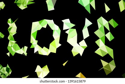 Dark Green vector polygonal template. Shining colored illustration in a Brand new style. Brand new style for your business design.