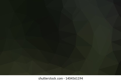 Dark Green vector polygonal template. An elegant bright illustration with gradient. Template for a cell phone background.