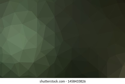 Dark Green vector polygonal template. A vague abstract illustration with gradient. Brand new style for your business design.
