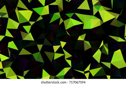 Dark Green vector polygonal template. Creative geometric illustration in Origami style with gradient. The best triangular design for your business.
