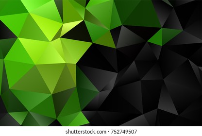 Dark Green vector polygonal template. An elegant bright illustration with gradient. The completely new template can be used for your brand book.