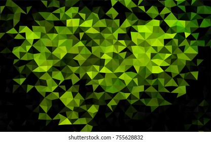 Dark Green vector polygonal template. Creative geometric illustration in Origami style with gradient. The completely new template can be used for your brand book.