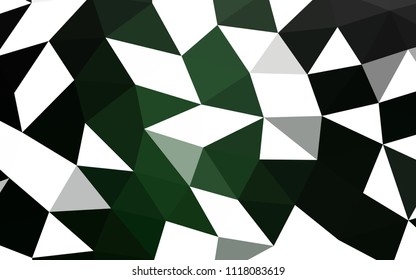 Dark Green vector polygonal polygonal. A vague abstract illustration with gradient. A completely new template for your business design.