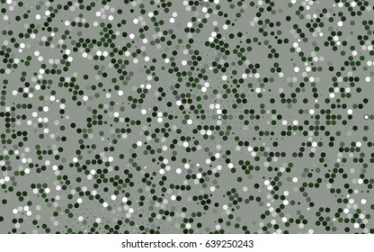 Dark Green vector red banner with set of circles, dots. Donuts Background. Creative Design Template. Technological halftone illustration.