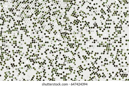 Dark Green vector red banner with set of circles, dots. Donuts Background. Creative Design Template. Technological halftone illustration.