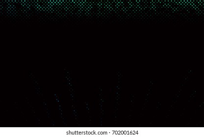 Dark Green vector red banner with set of circles, dots. Donuts Background. Creative Design Template. Technological halftone illustration.