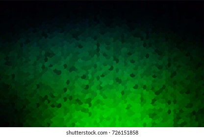 Dark Green vector red banner with set of circles, dots. Donuts Background. Creative Design Template. Technological halftone illustration.