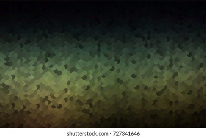 Dark Green vector red banner with set of circles, dots. Donuts Background. Creative Design Template. Technological halftone illustration.