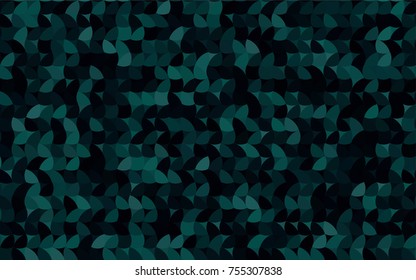 Dark Green vector red banner with set of circles, dots. Donuts Background. Creative Design Template. Technological halftone illustration.