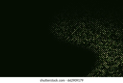 Dark Green vector red pattern of geometric circles, shapes. Colorful mosaic banner. Geometric background with colored disks.
