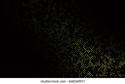 Dark Green vector red pattern of geometric circles, shapes. Colorful mosaic banner. Geometric background with colored disks.