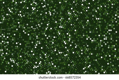 Dark Green vector red pattern of geometric circles, shapes. Colorful mosaic banner. Geometric background with colored disks.