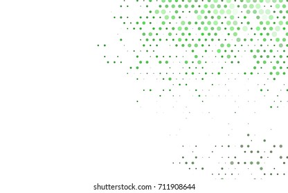 Dark Green vector red pattern of geometric circles, shapes. Colorful mosaic banner. Geometric background with colored disks.