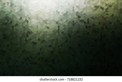 Dark Green vector red pattern of geometric circles, shapes. Colorful mosaic banner. Geometric background with colored disks.