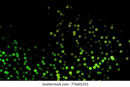 Dark Green vector red pattern of geometric circles, shapes. Colorful mosaic banner. Geometric background with colored disks.