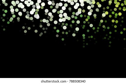 Dark Green vector red pattern of geometric circles, shapes. Colorful mosaic banner. Geometric background with colored disks.