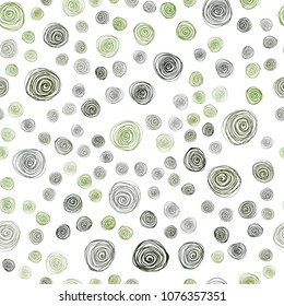 Dark Green vector seamless abstract doodle wallpaper. Doodle illustration of flowers in Origami style with gradient. Completely new template for your brand book.