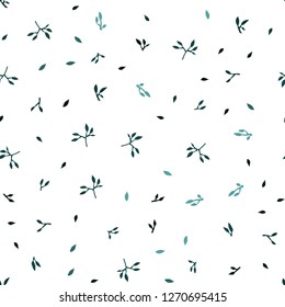 Dark Green vector seamless abstract design with leaves. leaves on blurred abstract background with gradient. Pattern for design of window blinds, curtains.