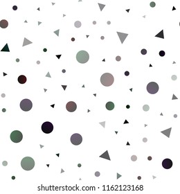 Dark Green vector seamless backdrop with lines, circles. Decorative design in abstract style with lines, dots. Pattern for design of window blinds, curtains.