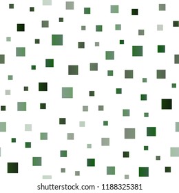 Dark Green vector seamless backdrop with rectangles, squares. Decorative design in abstract style with rectangles. The template can be used as a background.