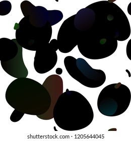 Dark Green vector seamless backdrop with dots, spots. Modern abstract illustration with colorful water drops. Pattern for design of fabric, wallpapers.