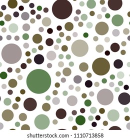 Dark Green vector seamless background with bubbles. Abstract illustration with colored bubbles in nature style. Pattern can be used for futuristic ad, booklets.