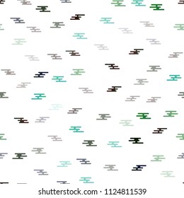 Dark Green vector seamless background with straight lines. Lines on blurred abstract background with gradient. The pattern can be used as ads, poster, banner for commercial.
