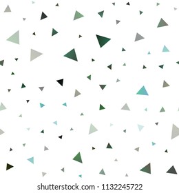 Dark Green vector seamless background with triangles. Modern abstract illustration with colorful triangles. Best design for your ad, poster, banner.