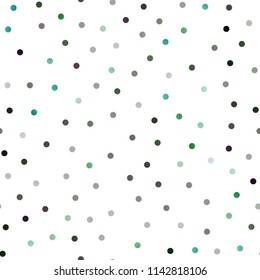 Dark Green vector seamless background with bubbles. Blurred bubbles on abstract background with colorful gradient. New design for ad, poster, banner of your website.