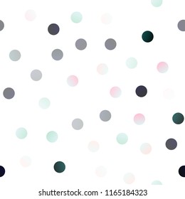 Dark Green vector seamless background with bubbles. Blurred bubbles on abstract background with colorful gradient. The pattern can be used for aqua ad, booklets.