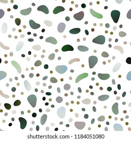 Dark Green vector seamless background with bubbles. Blurred bubbles on abstract backdrop with colorful gradient. Design for textile, fabric, wallpapers.