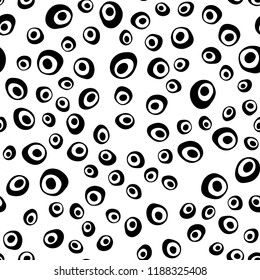 Dark Green vector seamless background with bubbles. Colorful illustration with blurred circles in nature style. Pattern for trendy fabric, wallpapers.