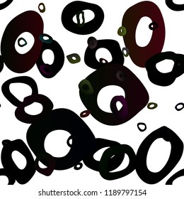 Dark Green vector seamless background with bubbles. Colorful illustration with blurred circles in nature style. Pattern for trendy fabric, wallpapers.