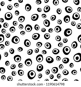 Dark Green vector seamless background with bubbles. Modern abstract illustration with colorful water drops. Pattern for design of window blinds, curtains.