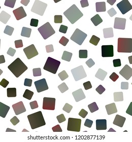 Dark Green vector seamless background with rectangles. Abstract gradient illustration with rectangles. Best design for your ad, poster, banner.