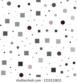 Dark Green vector seamless background with circles, rectangles. Colorful illustration with circles, squares in nature style. Trendy design for wallpaper, fabric makers.