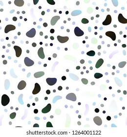 Dark Green vector seamless background with bubbles. Abstract illustration with colored bubbles in nature style. Pattern for trendy fabric, wallpapers.